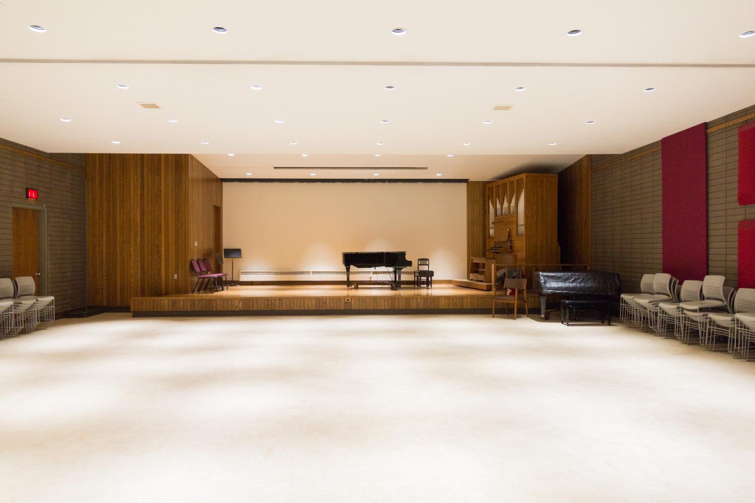 The H. F. Johnson Recital Hall.